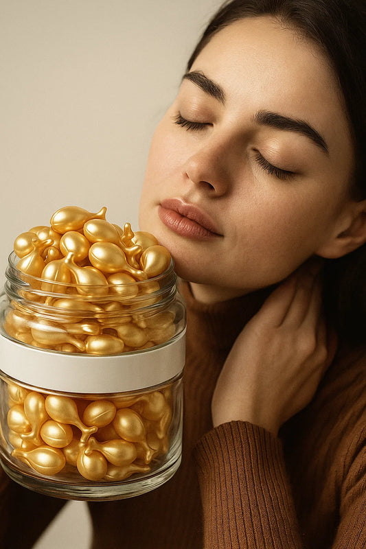 50 Pc Collagen Capsules with Hyaluronic Acid For Lines, Wrinkles & Dark Spot Care